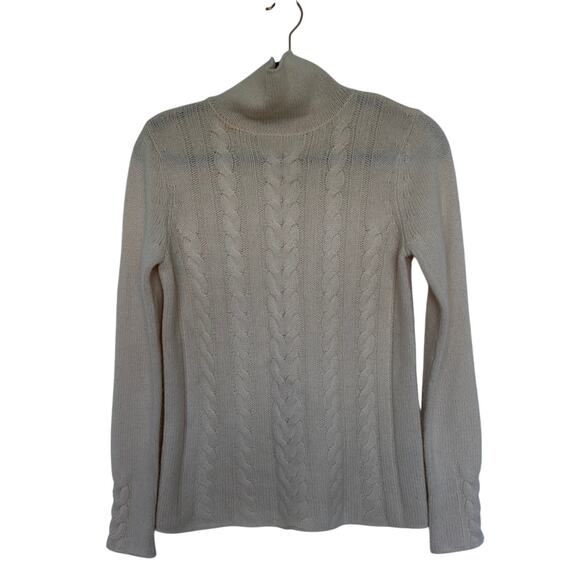 J. McLaughlin Wool Cashmere Cable Knit Sweater, S - Picture 1 of 6